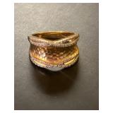925 STERLING SILVER & GOLD RING