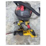 DeWalt Power Tools and Shop Vac Lot