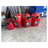 4 Scepter Gasoline Containers, Various Sizes