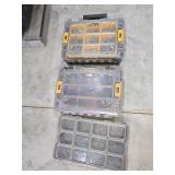 Three Plastic Storage Organizer Cases