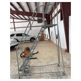 Uline Rolling Ladder with Handrails and Locking Wh