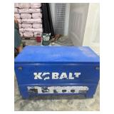 Kobalt Blue Jobsite Storage Box with Hinged Lid