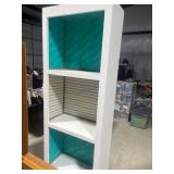 White Wooden Bookshelf With Decorative Interior Ap