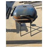 Portable Metal Charcoal Grill with Blue Lid