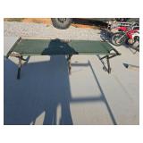 Folding Military-Style Canvas Camping Cot
