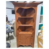 Wooden Corner Shelf With Cabinet
