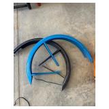 Set of Bicycle Fenders in Black and Blue