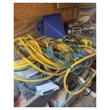 Lot of Electrical Cables, Tools, and Hardware