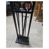 Wrought Iron Fireplace Tool Set with Stand