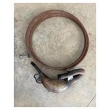 Vintage Motorcycle Exhaust with Metal Tubing