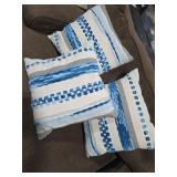 Set of Three Textured Decorative Throw Pillows
