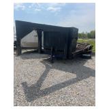 Black Dual-Axle Gooseneck Utility Trailer