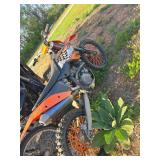 KTM Off-Road Motorcycle with Orange Accents