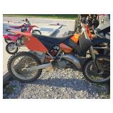 KTM Dirt Bike with Orange and Black Body
