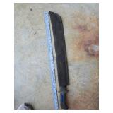 Large Vintage Machete with Textured Blade