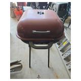 Portable Charcoal Grill with Metal Legs and Wheels