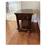 2 Wood Side Tables With Single Drawer and Lower Sh