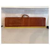Brown Leather Carrying Case With Green Interior