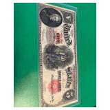 $5 United States Note with Historical Vignette