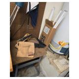 Wood and Metal Workbench with Measuring Edge