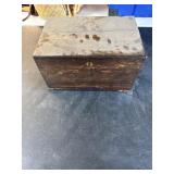 Wooden Storage Box with Folding Game Boards