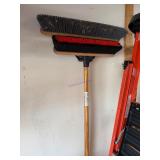 Wood Handle Push Brooms with Dual Bristle Design