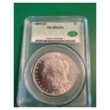 1883-CC Morgan Silver Dollar, CAC MS62PL, Certifie