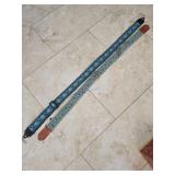 Embroidered Guitar Straps with Leather Ends
