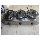 Bella Triple Slow Cooker with Glass Lids