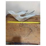 Glass Bird Sculpture with Textured Finish