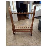 Wooden Rolling Gun Rack with Three Tiers