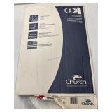 Church Elongated White Wood Toilet Seat, Model 173