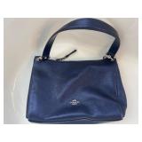 Coach Pebbled Leather Shoulder Bag with Gold-Tone