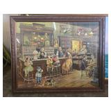 Framed Print by Lee Dubin Depicting Soda Fountain