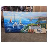 Seascape Painting on Stretched Canvas