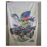 Batfink-Themed Fabric Panel With Cartoon Illustrat