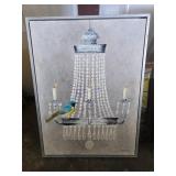 Framed Kathryn White Artwork Featuring Chandelier