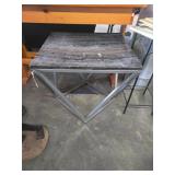RS 4570B Marble and Chrome End Table