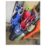 Six Fold-Up Chairs in Mixed Colors