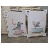 Framed Prints by Amy Peterson Featuring Zebra and