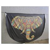 Elephant-Pattern Polyester Textile, Size S