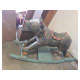 Wooden Bear-Shaped Rocking Toy with Saddle