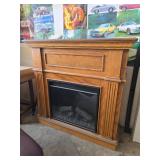 Twin Star Electric Fireplace With Wood Surround