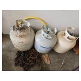 Empty Propane Bottles With Chain