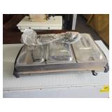 GE Stainless Steel Food Warmer with Three Compartm
