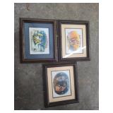 3 Framed 1920s Cigar Box lithographs