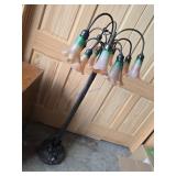 Tiffany-Style Pond Lily Floor Lamp With 12 Art Gla