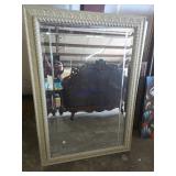 Rectangular Decorative Wall Mirror with Ornate Fra