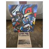 Abstract Artwork and Lincoln Zephyr V12 Print