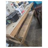Wooden Work Bench With Bottom Shelf